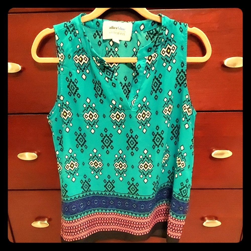 Aliceblue for Stitch Fix Patterned Tank - S
